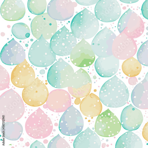 Water color balloon background pastel colours happy bright, generative ai