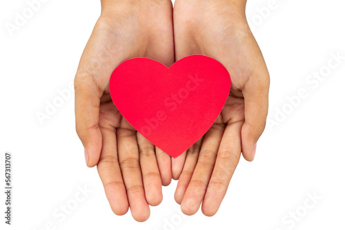 two hands holding heart shape