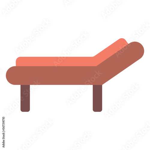 resting chair flat illustration