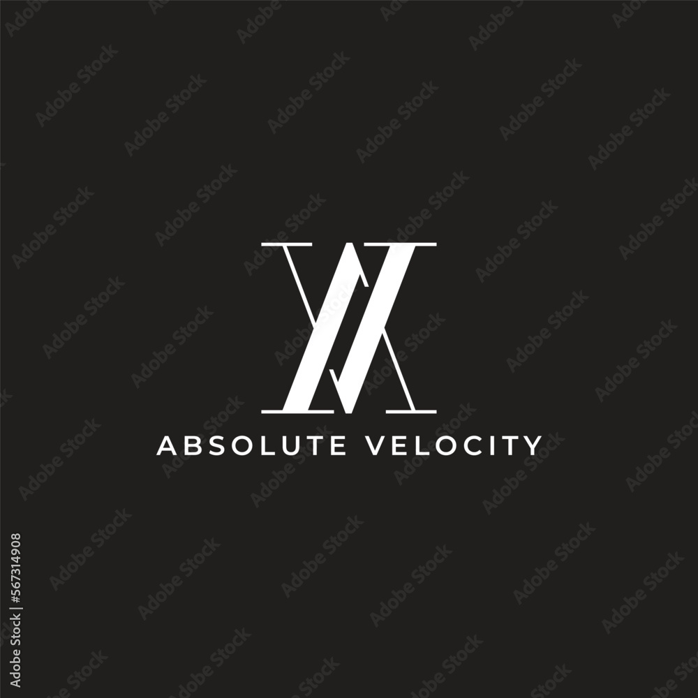 Vector abstract initial letter av logo design template icons for a business of luxury