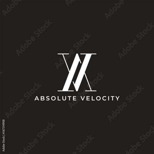 Vector abstract initial letter av logo design template icons for a business of luxury photo