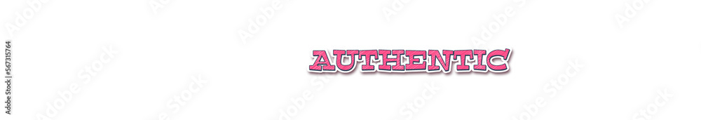 Fototapeta premium AUTHENTIC Sticker typography banner with transparent background
