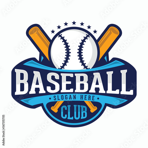 Baseball vector mascot logo design with modern concept