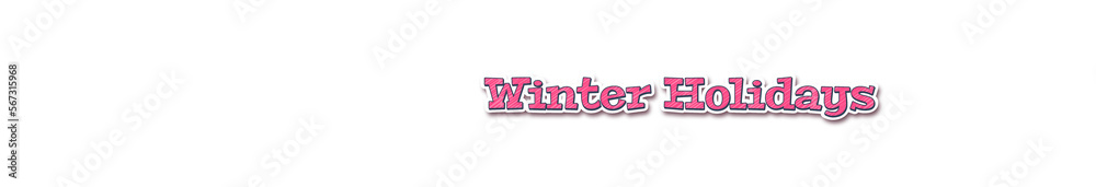 Fototapeta premium Winter Holidays Sticker typography banner with transparent background
