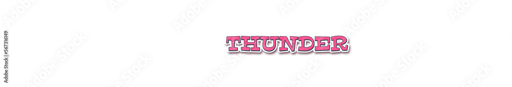 THUNDER Sticker typography banner with transparent background THUNDER Sticker typography banner with transparent background