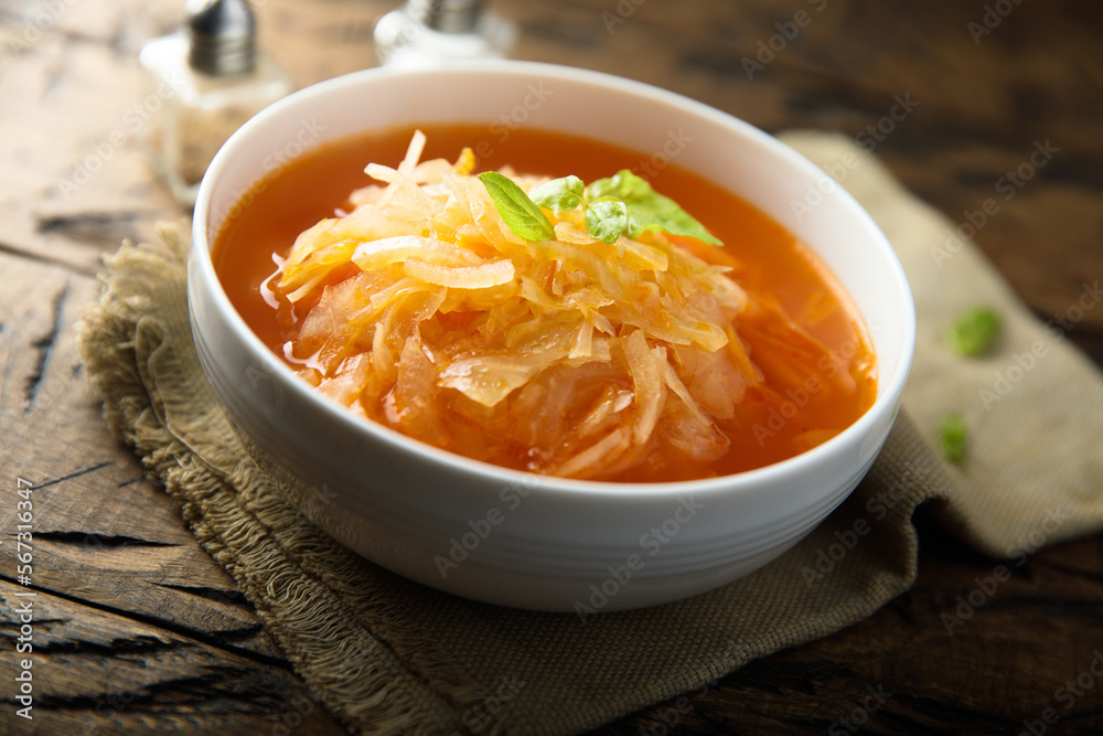 Traditional homemade cabbage soup Traditional homemade cabbage soup