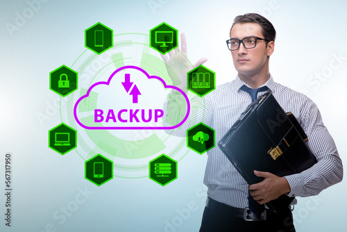 Disaster recovery plan and backup concept photo