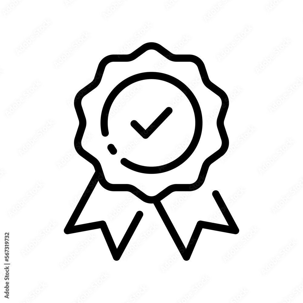 Reward line icon. Achievement, achieve, top, feedback, rating, rate, review, reaction, award, badge, trophy. Business concept. Vector line icon on white background Reward line icon. Achievement, achieve, top, feedback, rating, rate, review, reaction, award, badge, trophy. Business concept. Vector line icon on white background