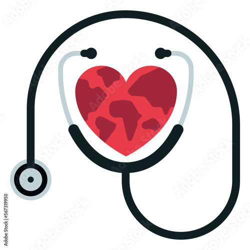 Doctors Stethoscope Earth Heart