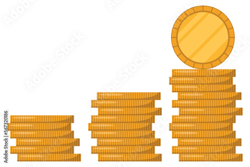 Gold Cash Coin Stack
