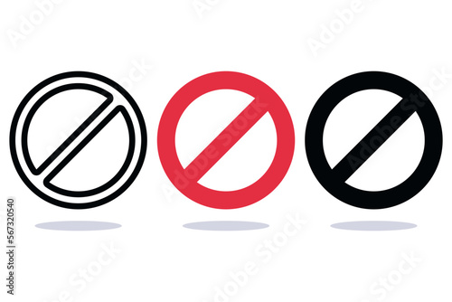 Prohibited Red No Sign Line Flat Glyph Free Download Prohibited Red No Sign Line Flat Glyph - GFXLoad