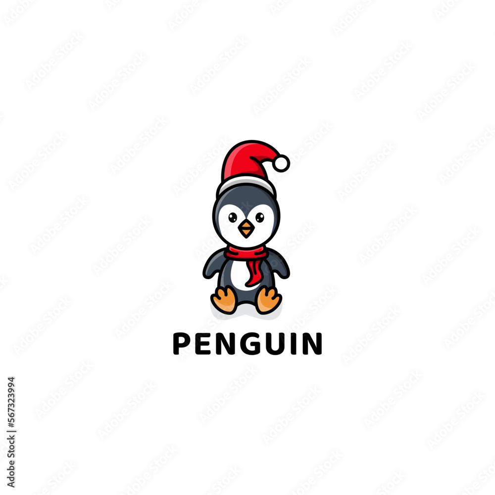 penguin cute animal vector