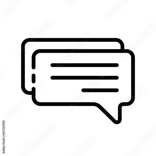 Speech bubble icons set. Communication, app, chat, dialogue, social networks, gadgets, people, interlocutor. Communication concept. Vector line icon on white background