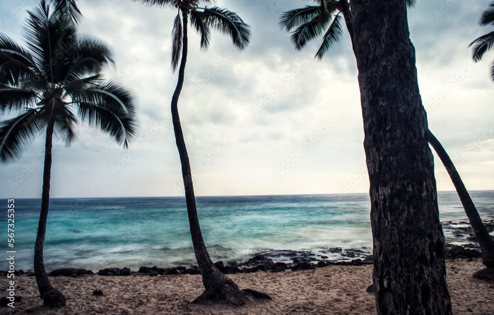 long exposure kona beach, big island hawaii long exposure kona beach, big island hawaii