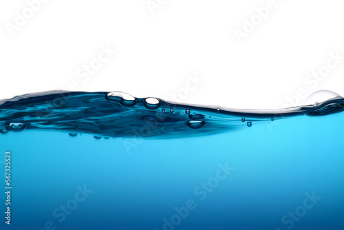 Water surface movement. white background.