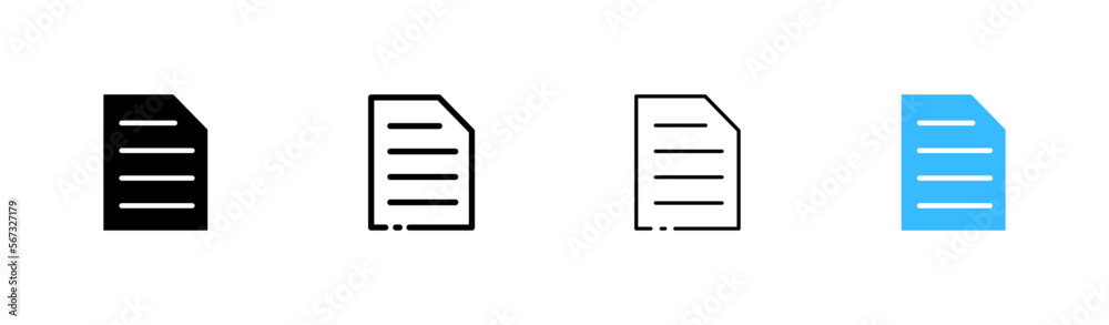 File group set icon. Information, text document, reader, folder, pdf file, private, book, note. Data set concept. Vector icon in line, black and colorful style on white background File group set icon. Information, text document, reader, folder, pdf file, private, book, note. Data set concept. Vector icon in line, black and colorful style on white background