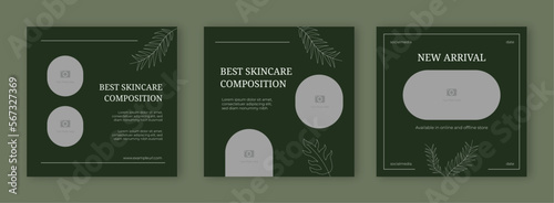 Natural design template for facial care social media 3