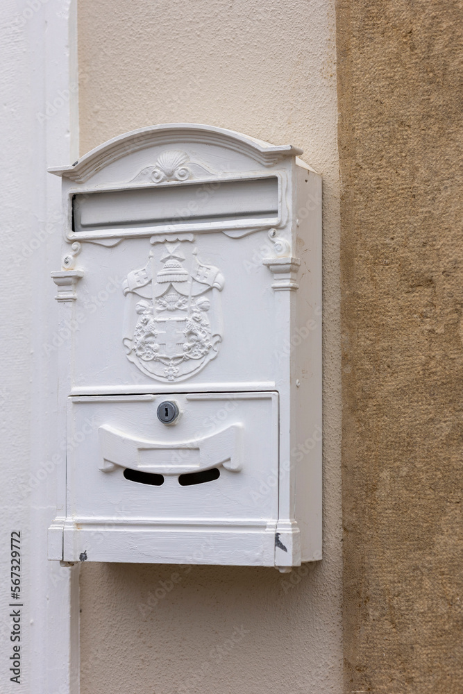 white vintage letterbox