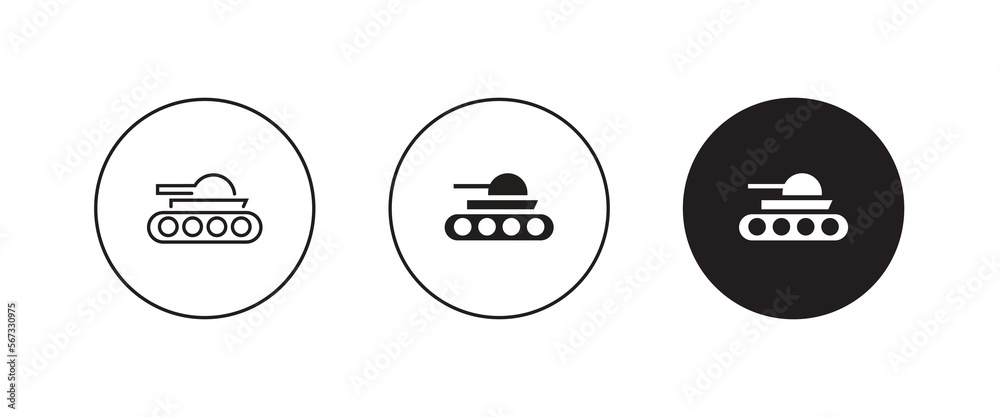 Tank, war, army icon military, destroyer, panzer icon symbol logo illustration,editable stroke, flat design style isolated on white