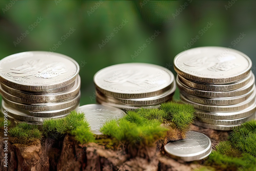 High-Resolution Image of Shiny Silver Coins, Perfect for Adding a ...