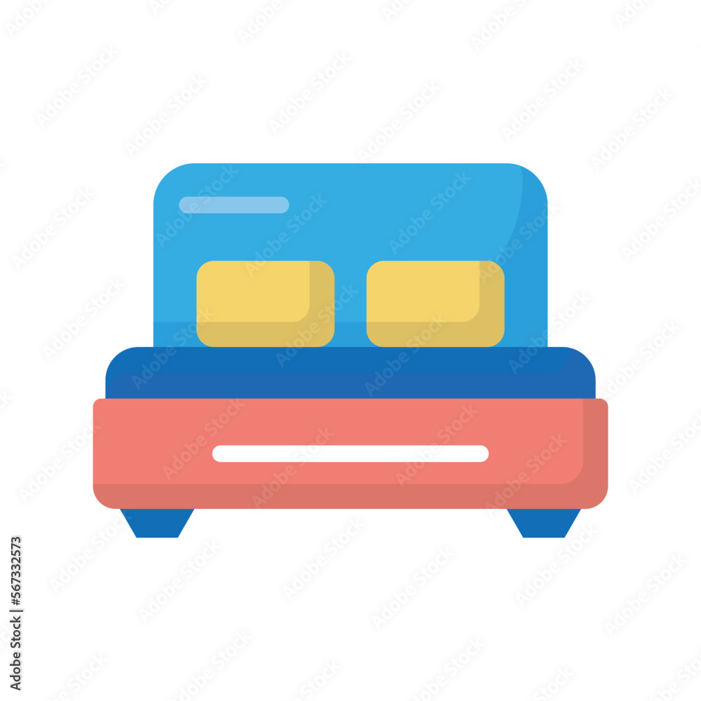 Bed Vector Flat Icon Design illustration. Furniture Symbol on White background EPS 10 File Bed Vector Flat Icon Design illustration. Furniture Symbol on White background EPS 10 File
