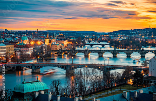 Photography night, city, river, architecture, view, cityscape, bridge, skyline, panorama, su