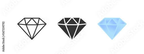 Diamond line icon. Hand, palm, treasure, investment, income, profit, earnings, team, work, money, shares, purchase, sale. Business concept. Vector icon in line, black and colorful style