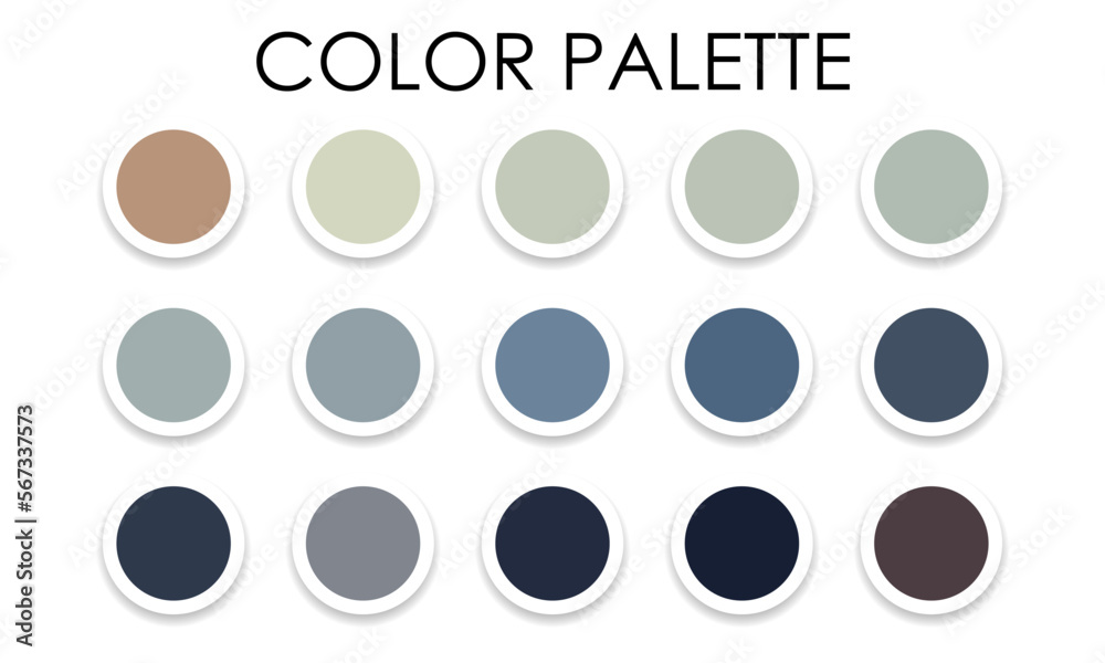Sample color combinations. Color palette. Vector illustration