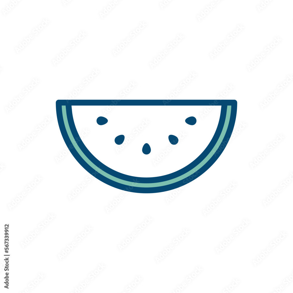 watermelon icon vector design template in white background watermelon icon vector design template in white background