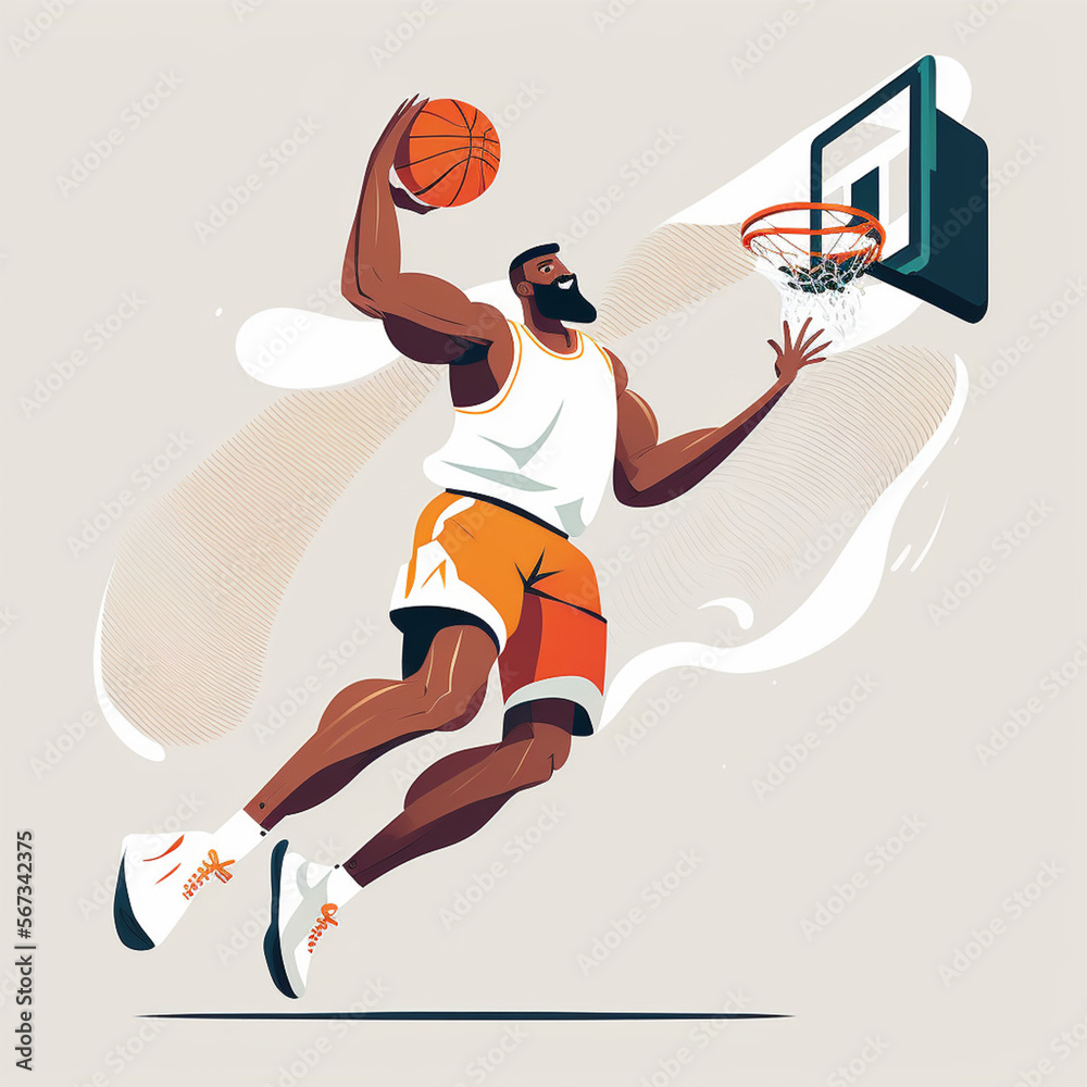 Vector Illustrations of Basketball: A Collection of Sporty Designs (AI Generated)	