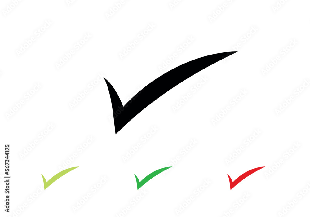 Check mark vector icons. Checklist icon symbol isolated on white background Check mark vector icons. Checklist icon symbol isolated on white background