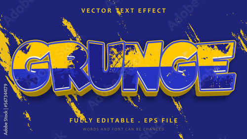 Abstract 3d Grunge Editable Text Effect Design Template