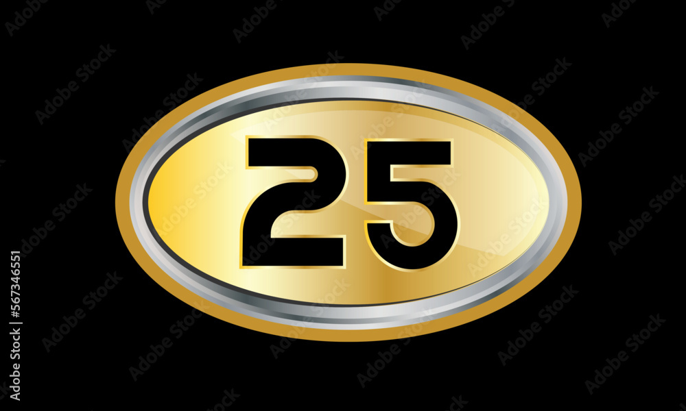 Number Gold Elips Elegant Silver Logo Number Gold Elips Elegant Silver Logo