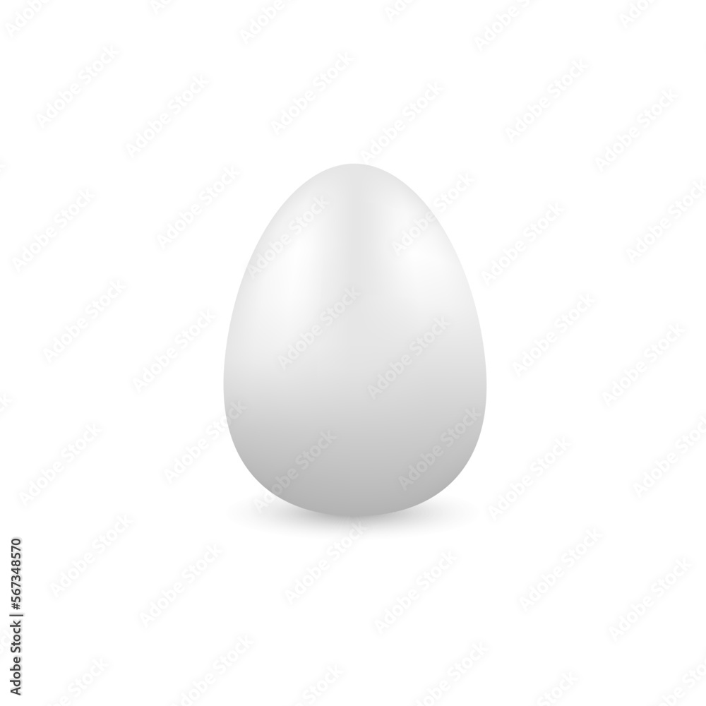 White egg on a white background White egg on a white background