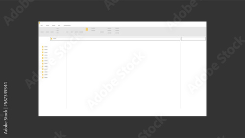 Browser window interface. Web page template. Ui design wireframe. Mockup desktop computer screen in website page. Vector illustration. photo