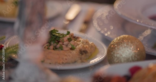 Dishes full of Middle Eastern foods