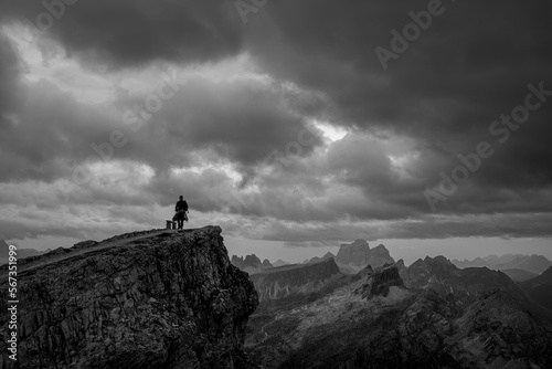 Fototapeta góra szczyt kobieta włochy niebo