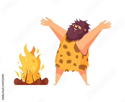 Primitive Man Bonfire Composition