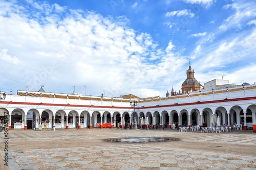 Plaza de abastos in camorona. this double square with its arcades was originally a dominican convent that was converted into a market square in 1842 photo