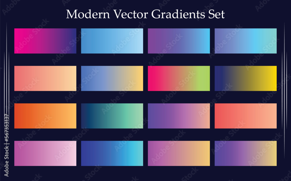 Fototapeta premium Modern Gradient Set Design for yourself 
