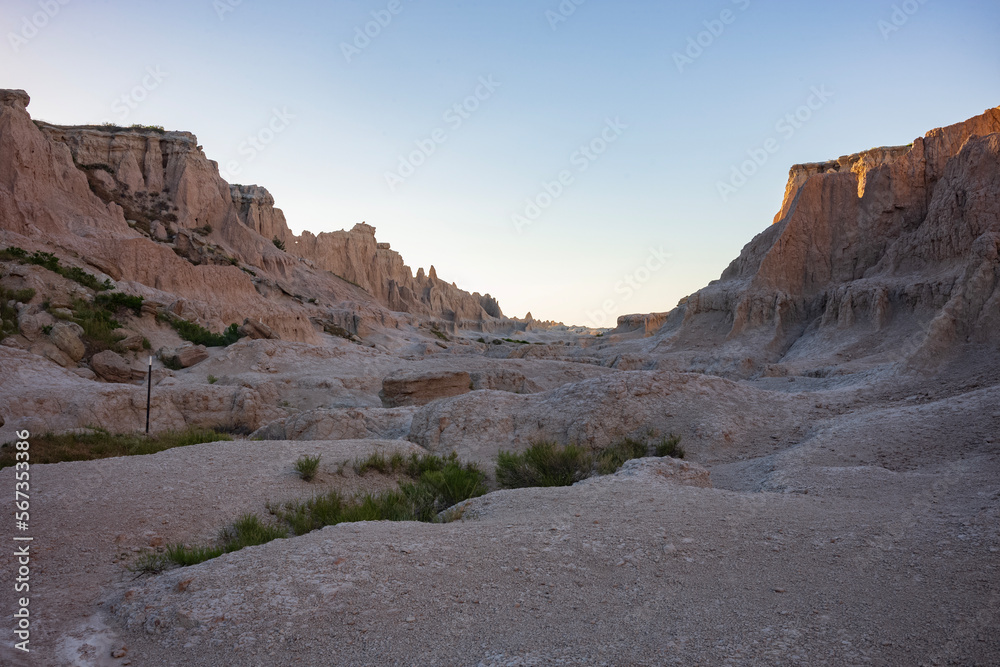 Fototapeta premium Badlands National Park Notch Trail Sunset