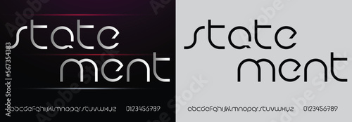 Statement, Game Sport Movie Alphabet Font. Typography modern regular style font for technology, digital, logo design. vector illustration
