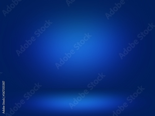 empty studio room illustration blue  gradient weight Use it as a display background.