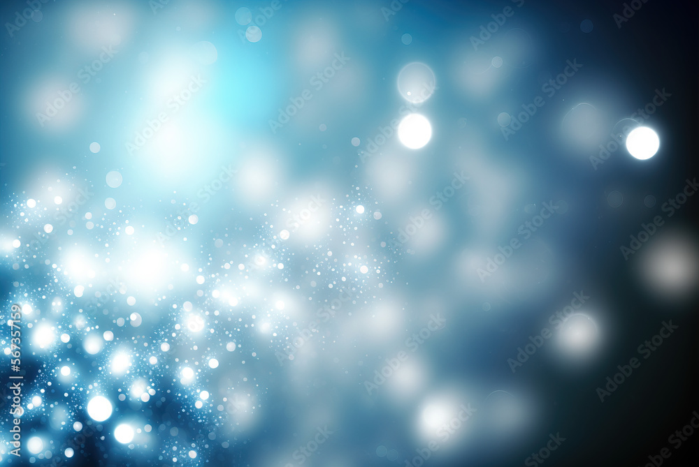 Sparkle Background, soft blue. Sparkles. Bright lights. Wallpaper. Depth of Field. Out of Focus. Glitter. Generative AI.