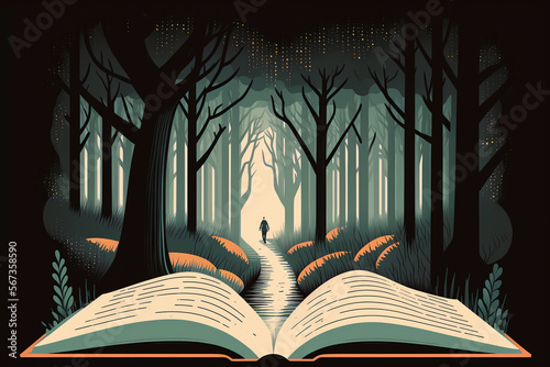 A Book Reveals a Path through the Woods photo