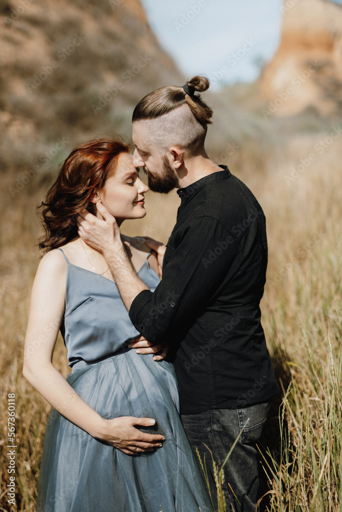 pregnant girl and boyfriend on high hills pregnant girl and boyfriend on high hills