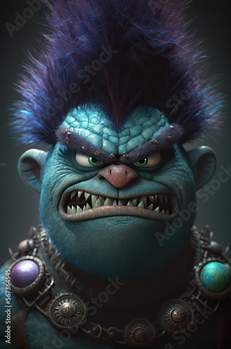 Ugly Troll character. Troll portraits generated by AI. © BKKIllustrator