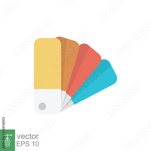 Color palette icon. Simple flat style for web, mobile, ui design. Book, multicolor, art, designer, drawing, chart concept. Vector illustration isolated on white background. EPS 10.