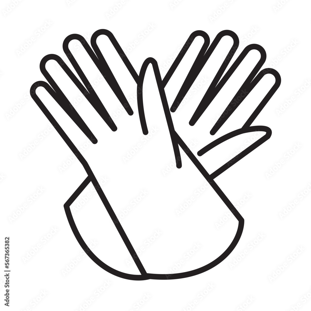 GLOVES design vector icon GLOVES design vector icon
