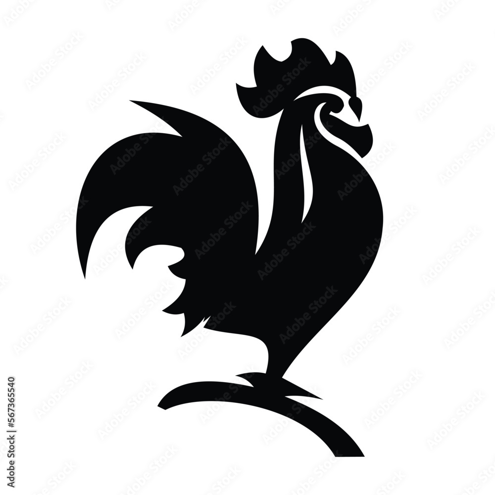 Rooster logo symbol design illustration. Clean modern logo mark design template. Illustration for personal or commercial business branding. Rooster logo symbol design illustration. Clean modern logo mark design template. Illustration for personal or commercial business branding.